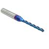 CNC Router Bit 3 Flutes 1/8 Inch Cutting Dia 1/4 Inch Shank Spiral Solid Carbide End Mill with NACO Coating for Wood Cut Carving Engraving