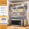 Handun Double-Door Kitchen Microwave Storage Rack Set