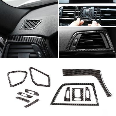 Autocollant Cache-Buse d'Aération Intérieure de Voiture en Fibre de Carbone Cache-Bandeau Pour BMW Série 3 4 F30 F32 2013 - 2016 2017 2018