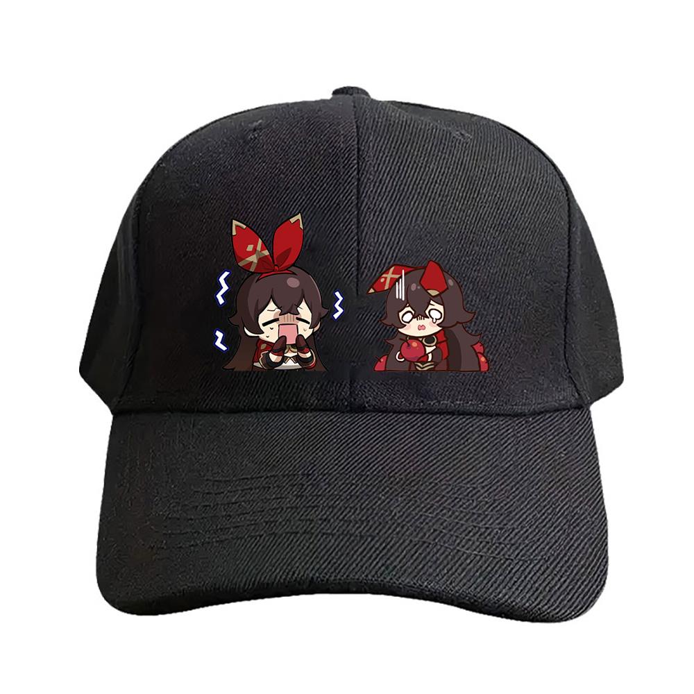 Chibi Genshin Impact Amber Cap Summer Woman Man Adult Casual Fashion Casual Adjustable Fishing Hat Sun Hat