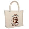 Beach Bag - PLANETEE - Insulated Selma Owl Grain - Cotton - Printed In France - Large Capacity