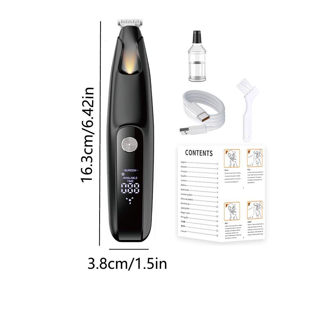 LCD Display Dog Paw Trimmer LED Electric Dog Hair Remover Professional Pet Paw Hair Clippers  Home