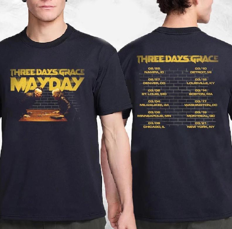 Three Days Grace Mayday Tour And 2026 T-shirt size S-5XL L