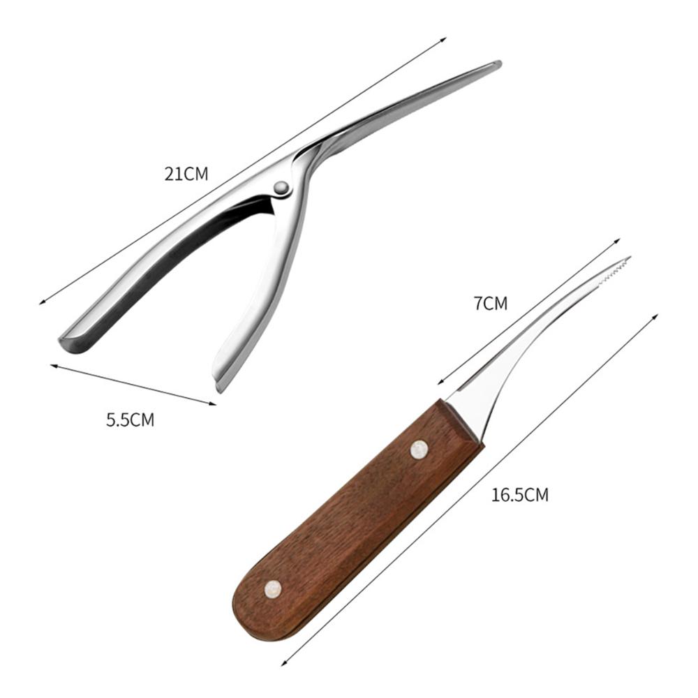 Steel Manual Cooking Prawn Peeler Lobster Shell Opener Shrimp Thread Knife Shrimp Deveiner Tool