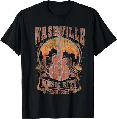 Nashville Tennessee Guitar Country Music City Guitarist Gift T-Shirt