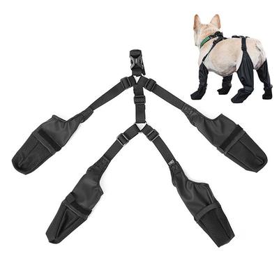 Hundeschuhe Wasserdicht Verstellbare Hundestiefel Haustier Atmungsaktive Schuhe Für Outdoor-Spaziergänge Weiche Französische Bulldoggen Schuhe Pfotenschutz für Haustiere