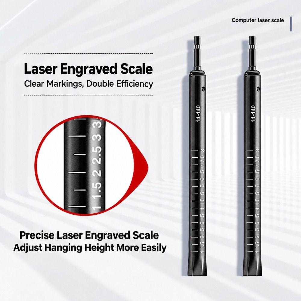Graduated Scale Extended Socket Wrench Hollow Structure Hex Socket Tool Threaded Rod Adjustment