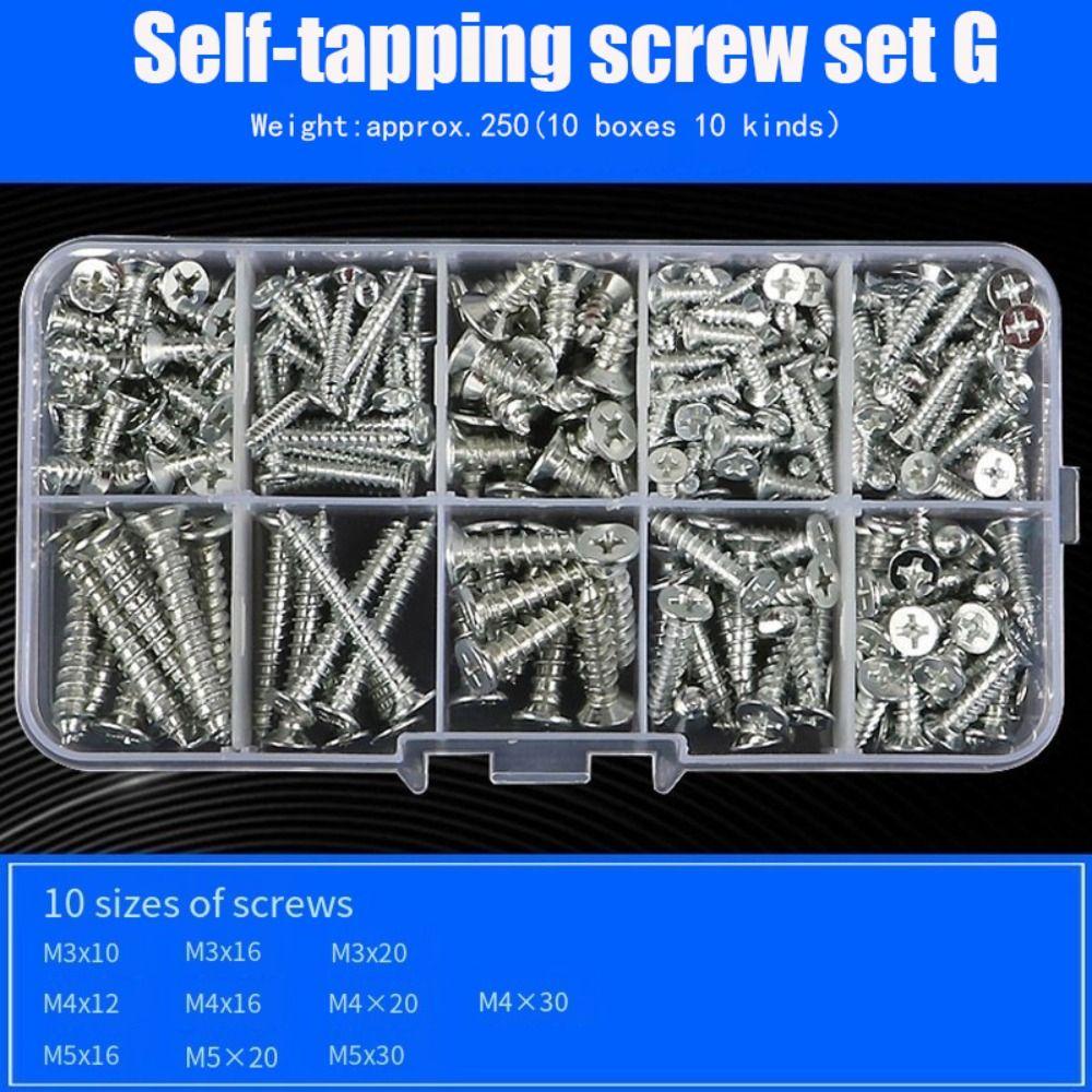 Round Head Cross Screw Screws Nuts Bolts Gaskets Kits Allen Screw Bolt Nut Washer Set Home