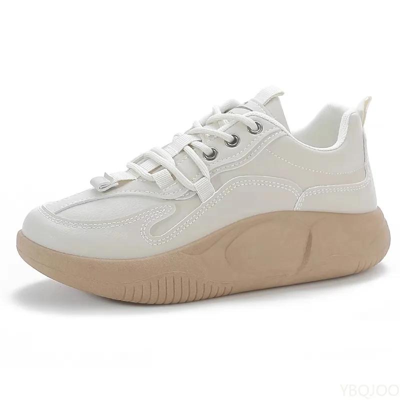 Spring New Ladies White Shoes Versatile Light Sports Shoes Fashion Leather Thick Soled Sneakers Casual Comfort Women's Loafers