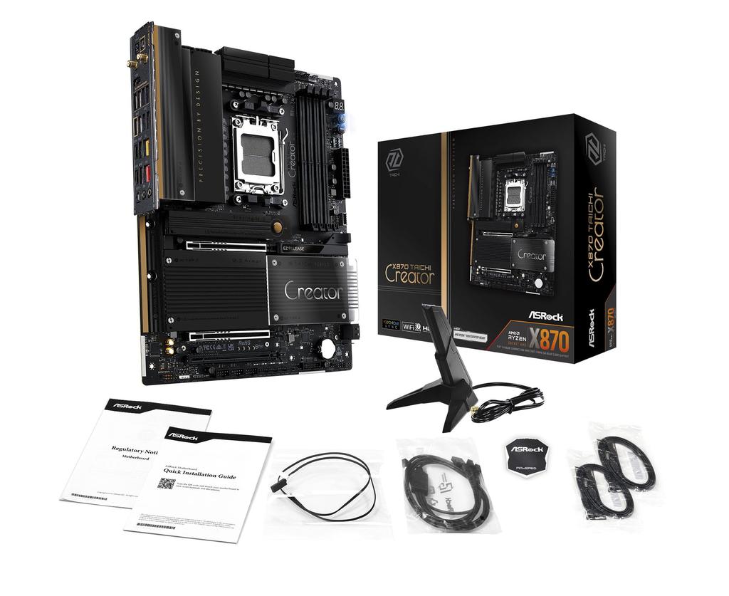 Asrock X870 Taichi Creator AMD Ryzen Series CPU X870 Chipset ATX Motherboard Japanese Retailer Motherboard, 9000/8000/7000 (Socket AM5), [Official