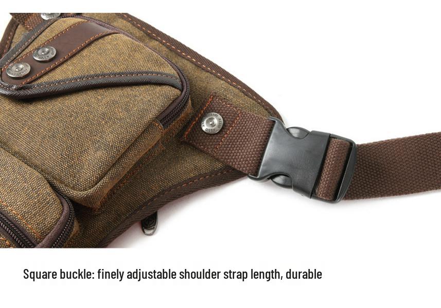 Men's Retro Outdoor Canvas Waist & Leg Bag - Versatile Crossbody and Shoulder Bag