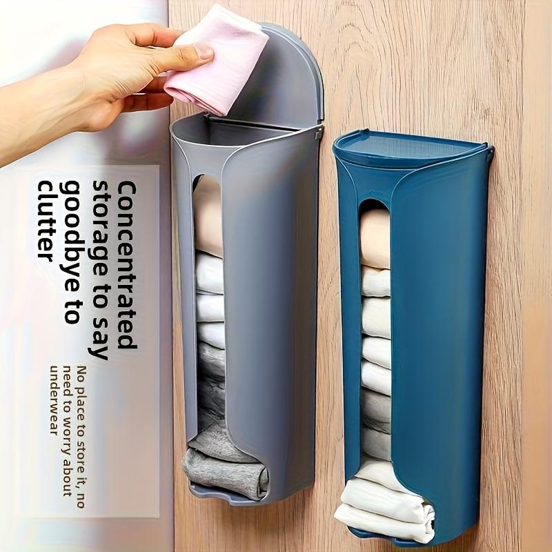 1pc Underwear Storage Box Wall-Mounted No-Drill Sock Organizer Lazy Home Lingerie and Panties Rack