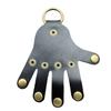 Cowhide Hand Shape Pendant Buckle Hand Keychain Holder Fashion Leather Keychain  Bag/key Decor