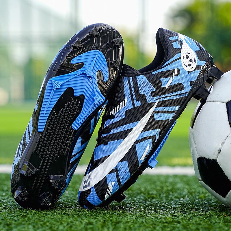 Youth Adult Men's and Large Size Football Shoes Lace-Up Men's TF Broken Nails Elementary School Student Competition AG Long Nails Older Children