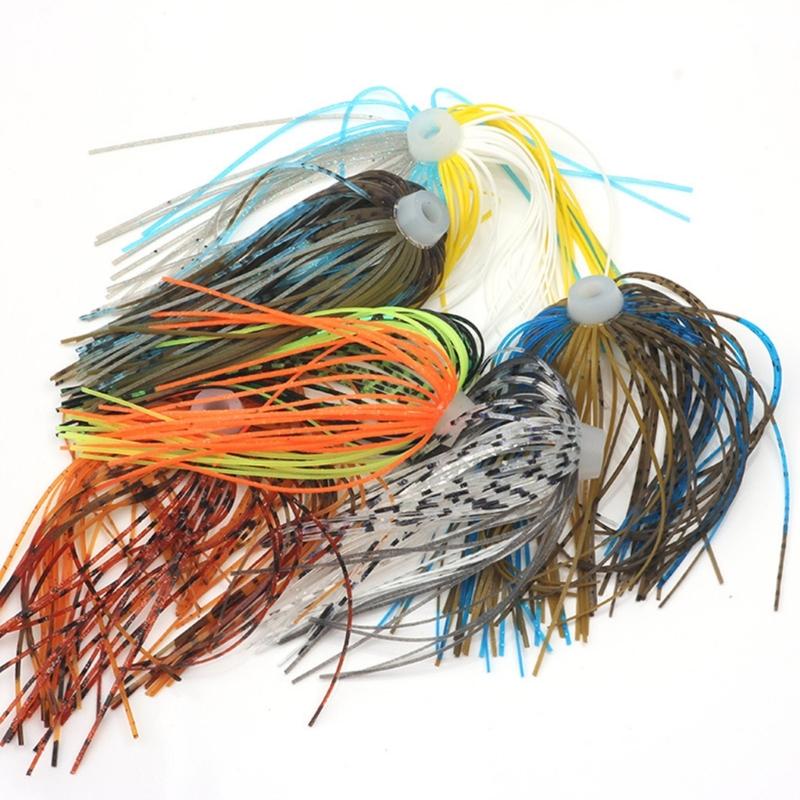 5pcs Silicone Skirts Jigs 88 Strand Umbrella Sensation Skirts Fishing Jigs Spinnerbait Replacement Fishing Lures Skirts