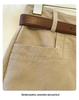2025 Khaki High-Waisted Wide-Leg Pants for Women - Spring/Autumn Casual, Slimming, Versatile, Straight-Leg Design
