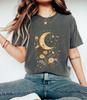 Plus Size Summer Womens Moon  Wildflower Shirt Cottagecore TShirt Cotton Breathable Stylish Versatile Street Style Oversized