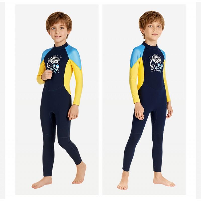 Children's Diving Suit 2.5MM Boys Long-sleeved Swimsuit Thick Warm Snorkeling Surfing Cold Jellyfish