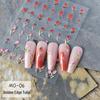 Gold Edge Tulip & Bunny Nail Decals with Hand-Painted Flower Outlines
