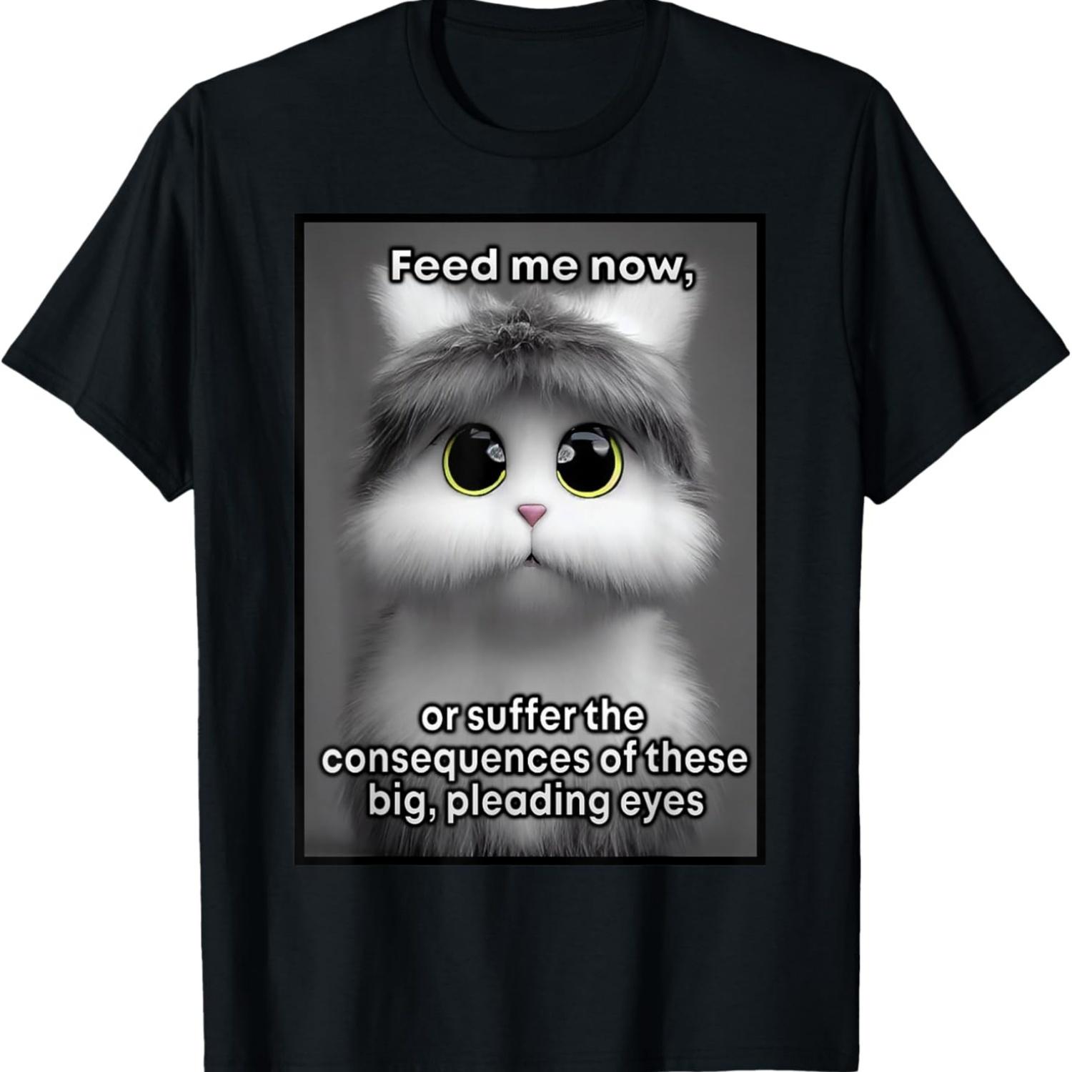 Cute Cat Meme T-Shirt S чёрный