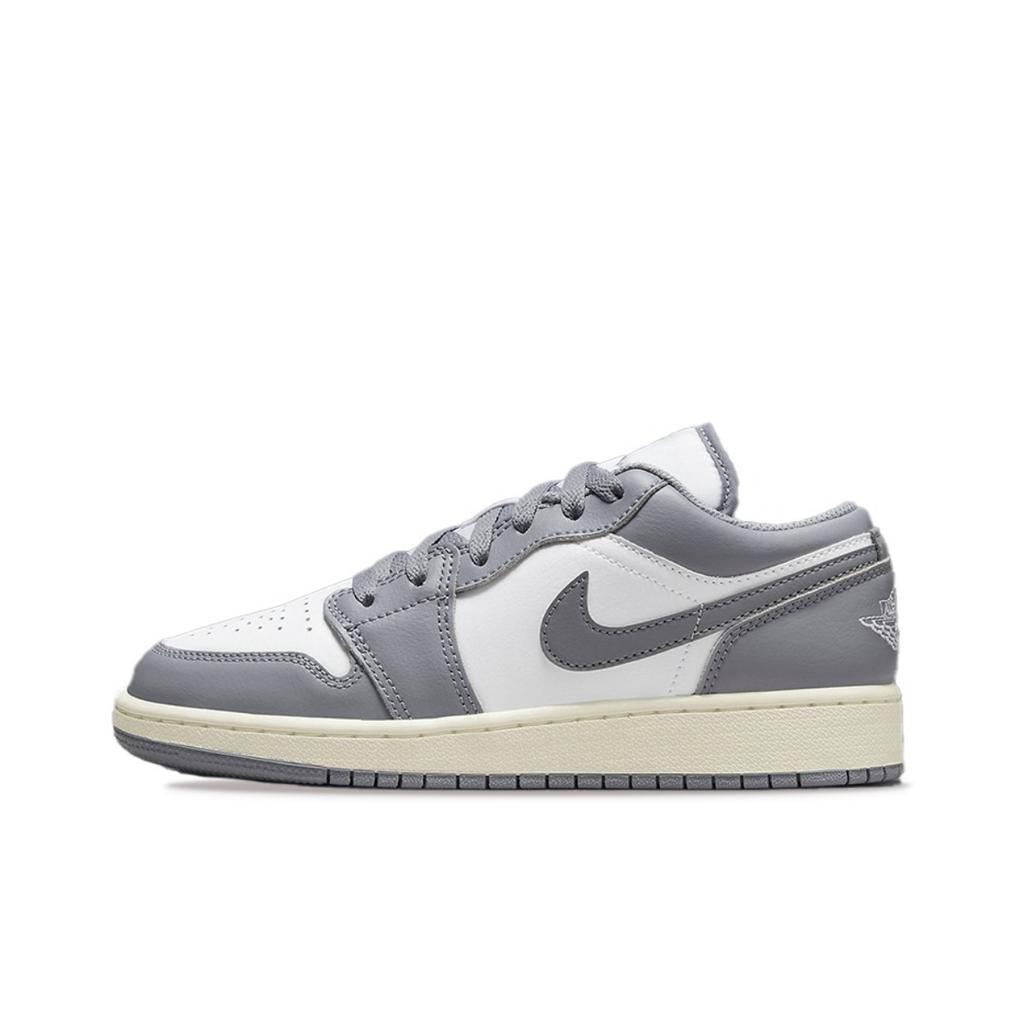 Jordan Air Jordan 1 Low Slip Resistant Low top Vintage Basketball Shoes GS Black White Pink 553560-053(Team186-S-BOX)