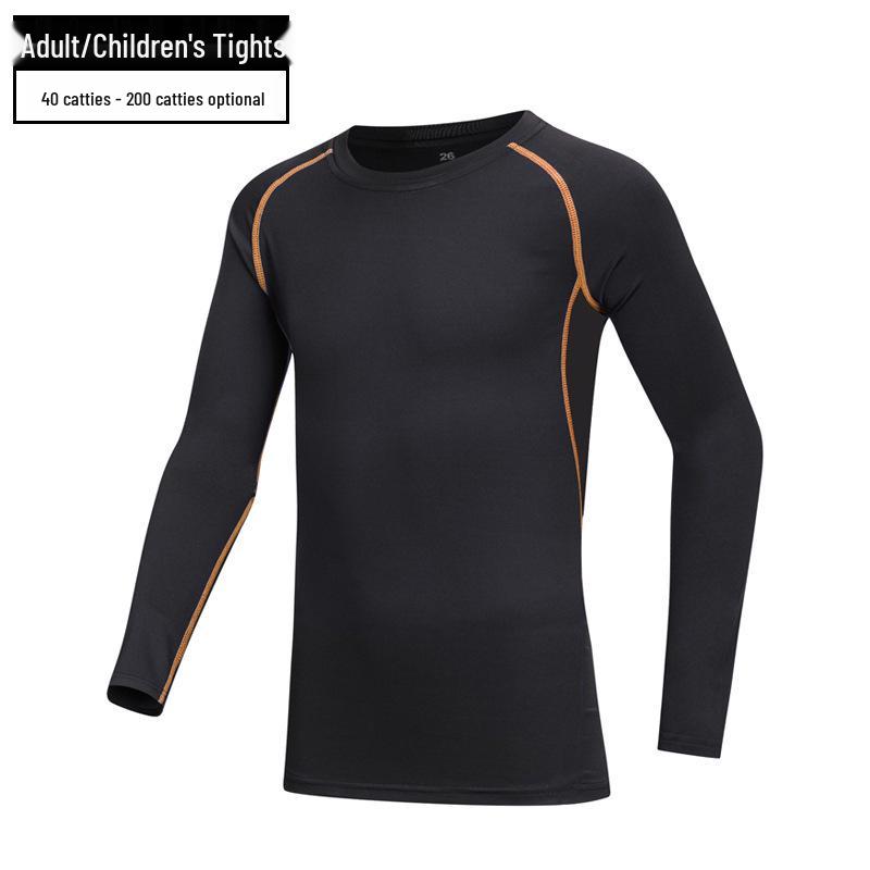 Plush Kids' Basketball & Football Quick-Dry Training Suits for Boys - Autumn/Winter Sports Tights & Base Layer Tops