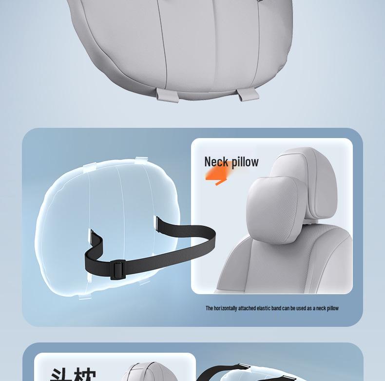 Equation Leopard Titanium 3 Headrest & Lumbar Support Set - Complete Car Interior Accessories