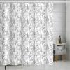 Waterproof Shower Curtain 3D Printing Tropical Jungle Plant Leaves Flowering Season Polyester Shower Curtain Free Hook