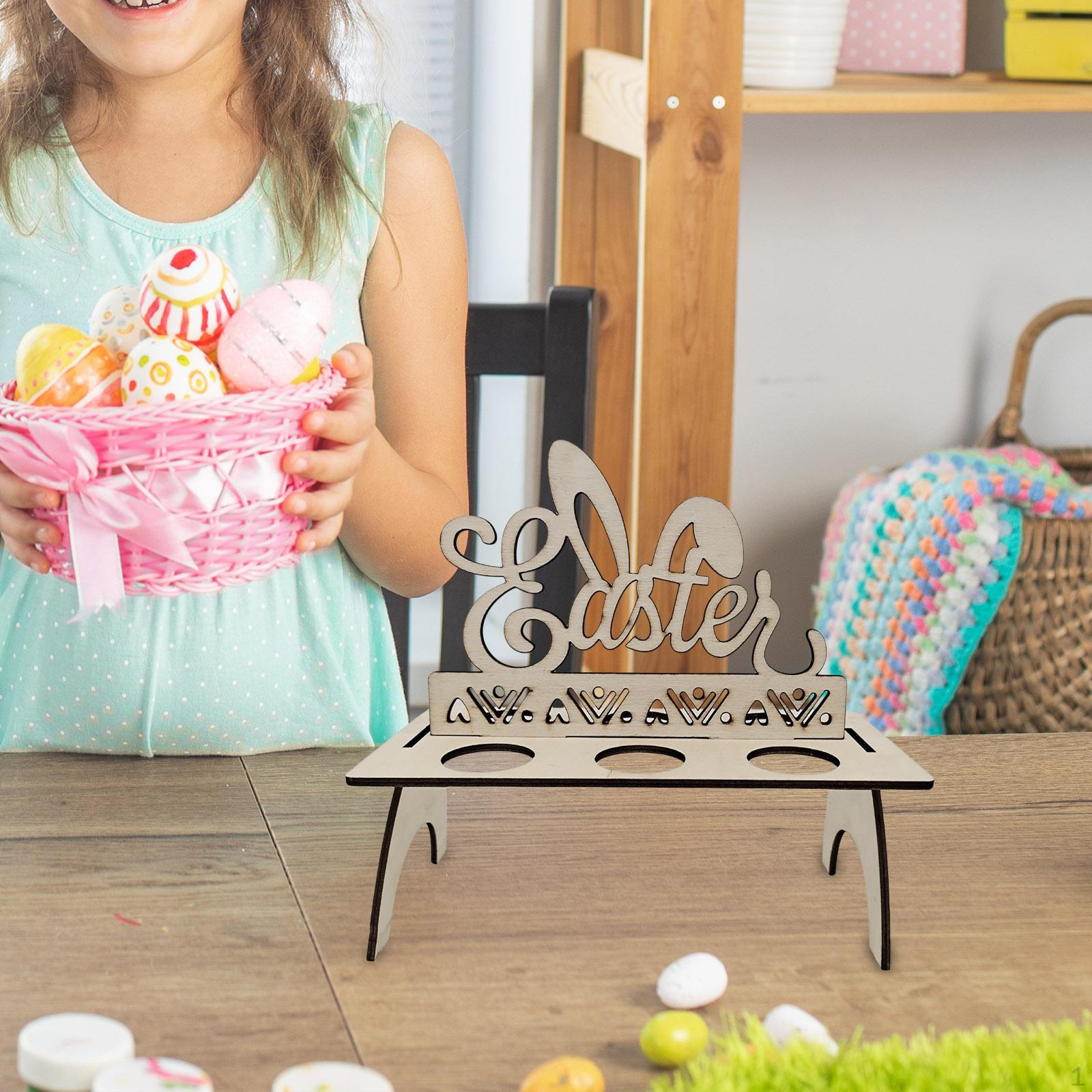 

-Деревянный держатель для яиц, подставка для вечеринок, поднос для мальчиков и девочек, детский подарок на день рождения Letter