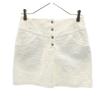 Overall Handle Golf Jacquard Mini Skirt S White Stretch Women Used