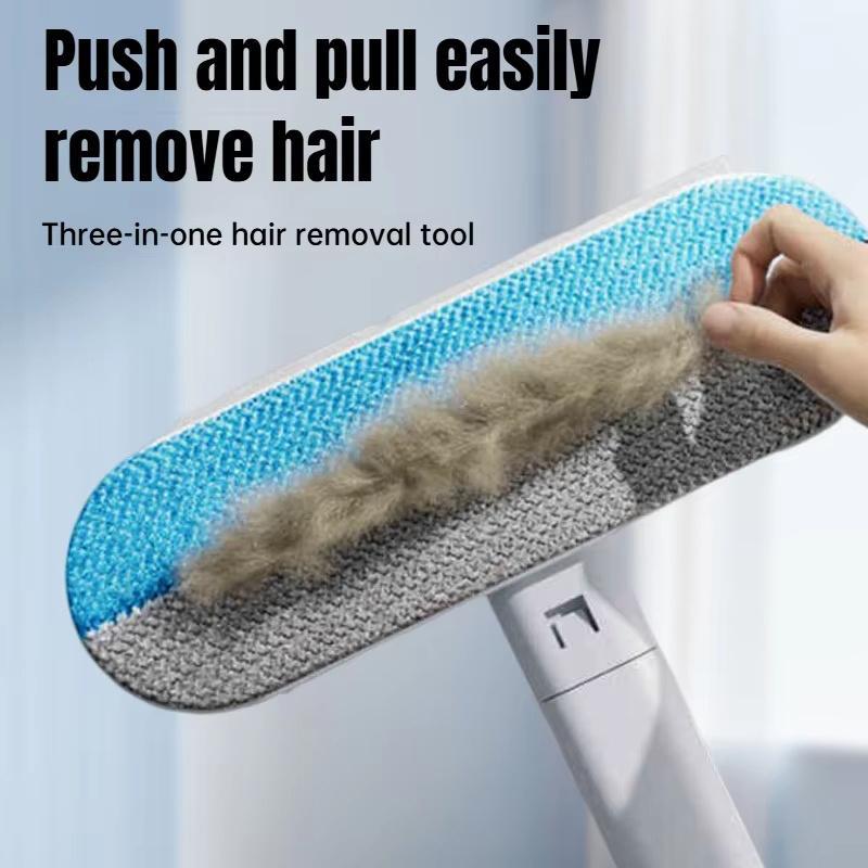Long Handle Pet Hair Remover Brush Static Cat Hair Cleaner Multi-functional For Carpets Ideal For Cat Furniture Cleaning