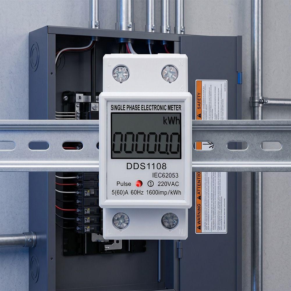 Reset Function Single Phase Electric Energy Meter LCD Energy Meter  Electric Installation