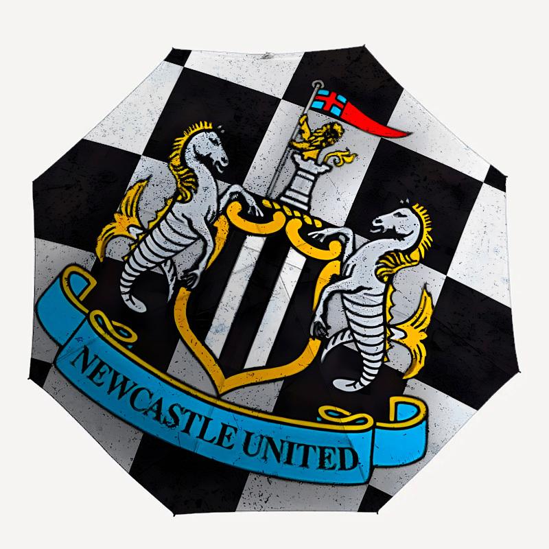 Newcastle United, Ombrello Portatile con Apertura e Chiusura Automatica, Struttura a 8 Stecche, Adatto per Uomini e Donne in Tutte le Stagioni Perfetto