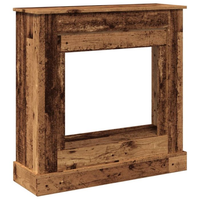Old Wood Fireplace Surround 90x30x90 Cm Engineered Wood