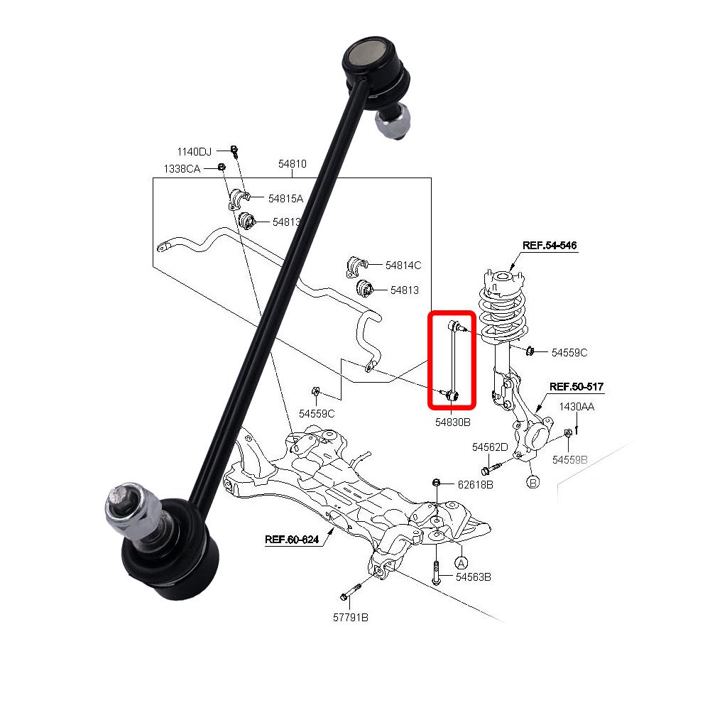Front Stabilizer Link L/R for Changan CS55 PLUS S201 S203 UNI-T S202 54830-B3000 Sway Bar Link