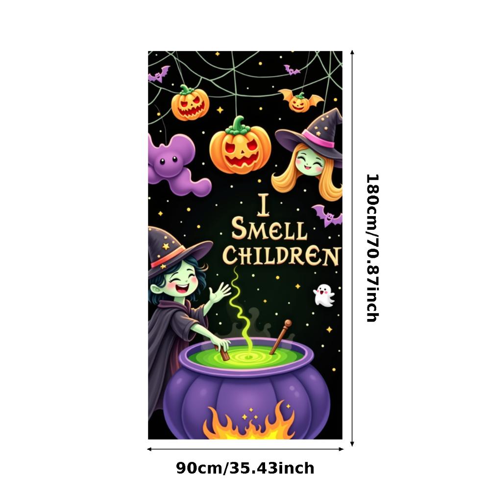 Halloween Banner Kessel Kürbis Banner Halloween Party Banner Farbenfrohes Design für Halloween Party Themenparty