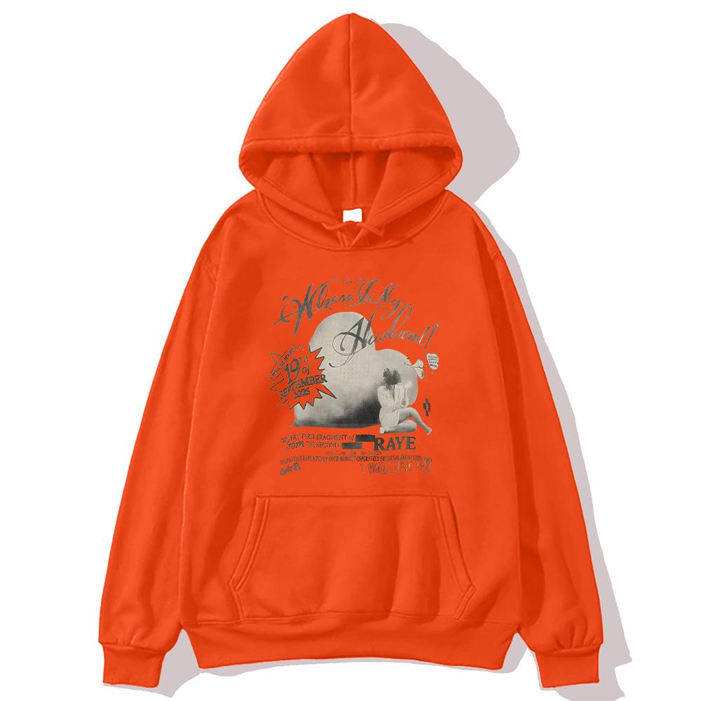Where Is My Husband! Raye Single Graphic Hoodies Harajuku Vintage Sweatshirts Women Men Fleece Long Sleeve Hoody