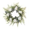 Artificial Wreath Silk Flower Plastic Rose Leaves Front Door Hanging Decor Multicolor 50cm OD