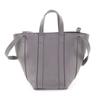 Great BALENCIAGA Tote Bag Everyday North South Small gray leather Women 672791 Used