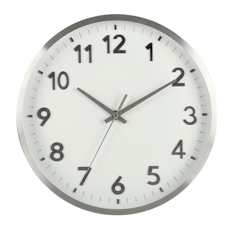 12-inch 30CM Living Room Simple Silent Three-dimensional Metal Aluminum Clock Fashion Creative Nordic Clock Wall Clock