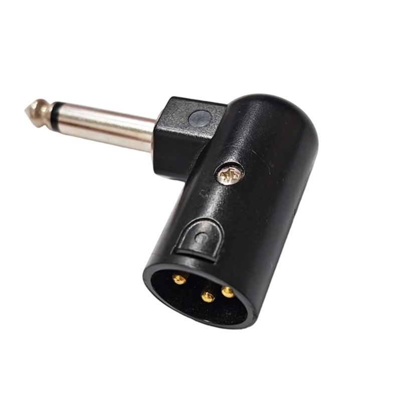 90 Degree Aluminum 6.35mm to XLR 3 Pin Audios Adapter Converter for Recording Equipment and Live Sound Applications