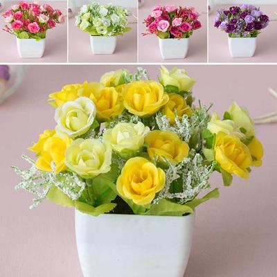 Τεχνητό ψεύτικο λουλούδι σε γλάστρα Μπονσάι Εξωτερική διακόσμηση σπιτιού εσωτερικού κήπου