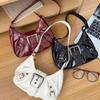 Borsa a Spalla Hobo Pieghettata Stile Retro Y2K per Donna in Offerta Speciale Stile Maillard Borsa Sottobraccio Pochette Borse a Mano per Viaggio Lavoro Shopping