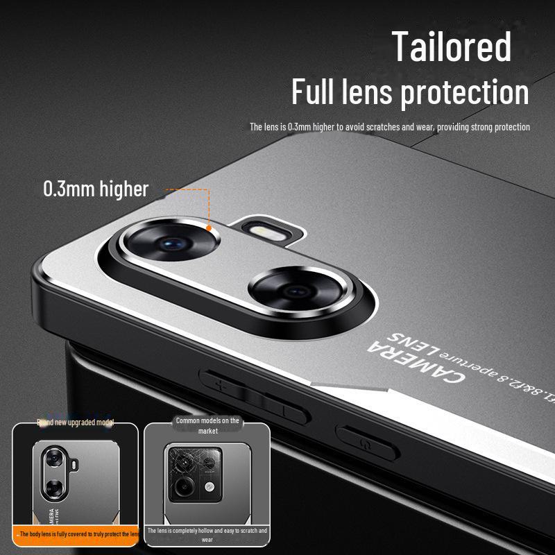 60s Metal Phone Case for Huawei Play 50Plus - Frosted Cover with Full Lens Protection