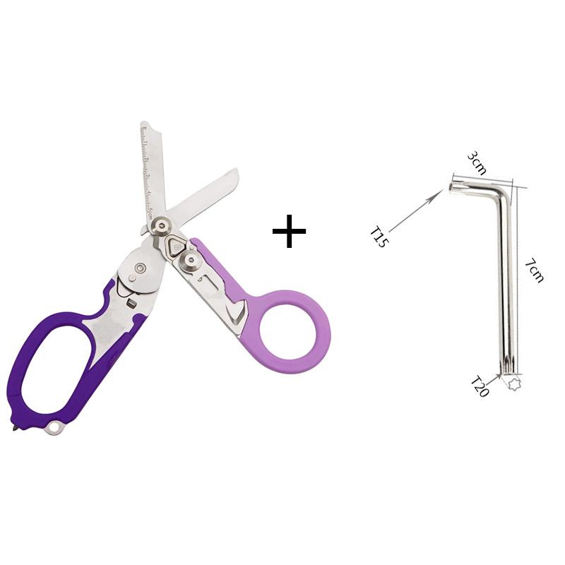 Tactical Medical Scissor Emergency Rescue Shear First Aid Kit Raptor Scissors Foldable Plier Outdoor Survival Edc Tool Gear