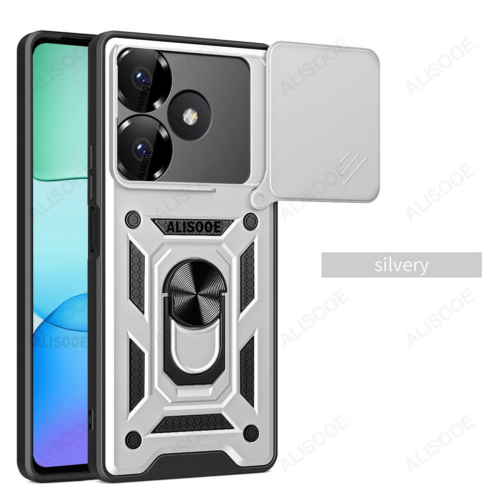 Slide Camera Funda for Redmi 13 4G Case Push Lens Ring Stand Protect Cover for Xiaomi Redmi 13 4G Shockproof Capa