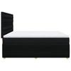 Box Spring Bed with Mattress Black 200x200 Cm Fabric