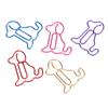 100PCS Animal Bookmarks Clip Iron Wire Multifunctional Dog Shaped Marking Clip for Office