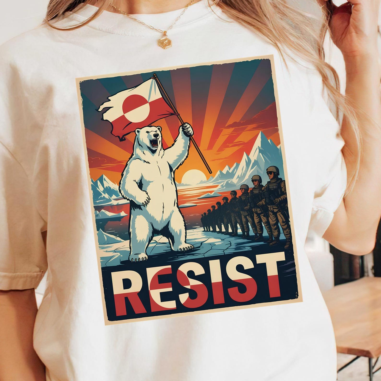 Greenland Is Not For Sale Resist Greenland Bear Shirt, Paws Off Greenland, Greenland Pride Shirt, Support Greenland Shirt 3XL