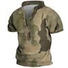 European And American Men's Vintage Top Digital Printing Short Sleeve Tops